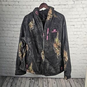 Mossy Oak Break-Up Eclipse Camo Hooded Jacket Womens 2XL Pink Accents Full Zip
